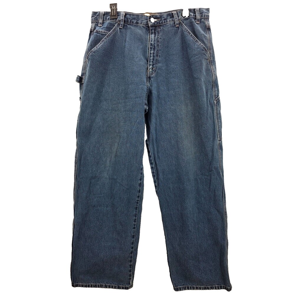 Vintage Levis Silvertab Carpenter Jeans Mens 34x30 Blue Baggy Fit Y2K Skater
